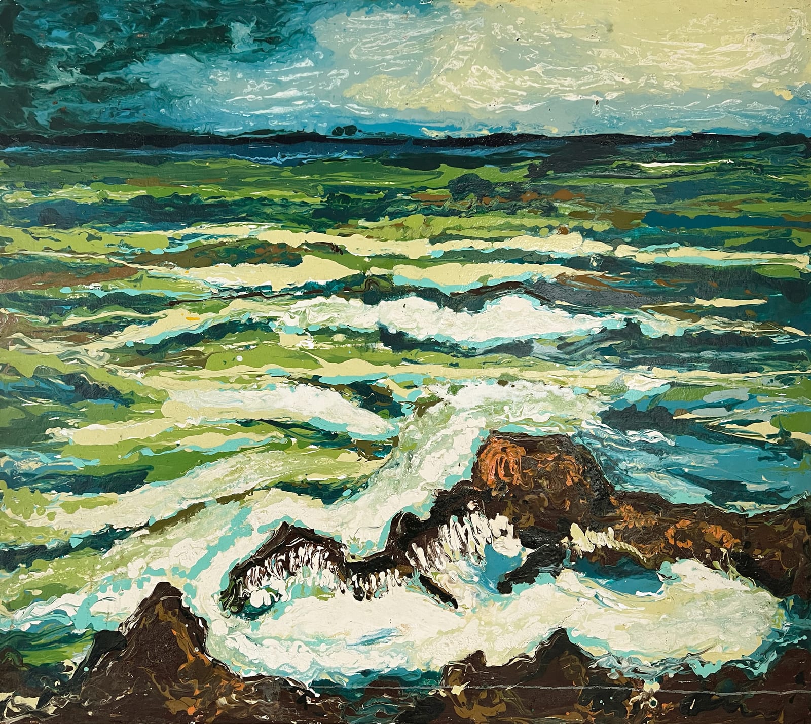 Untitled (Green Waves)