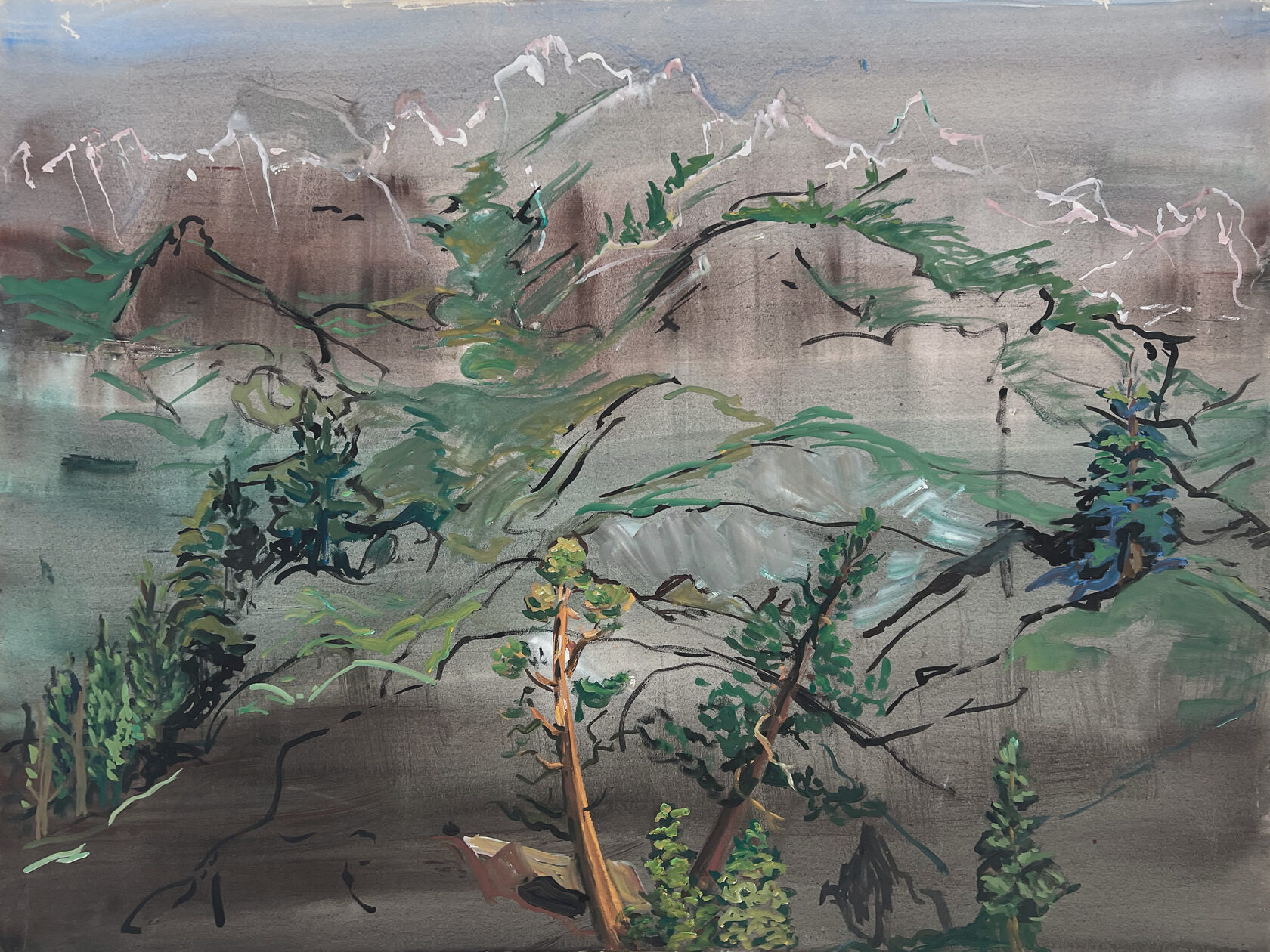Untitled (Mountains and Trees)