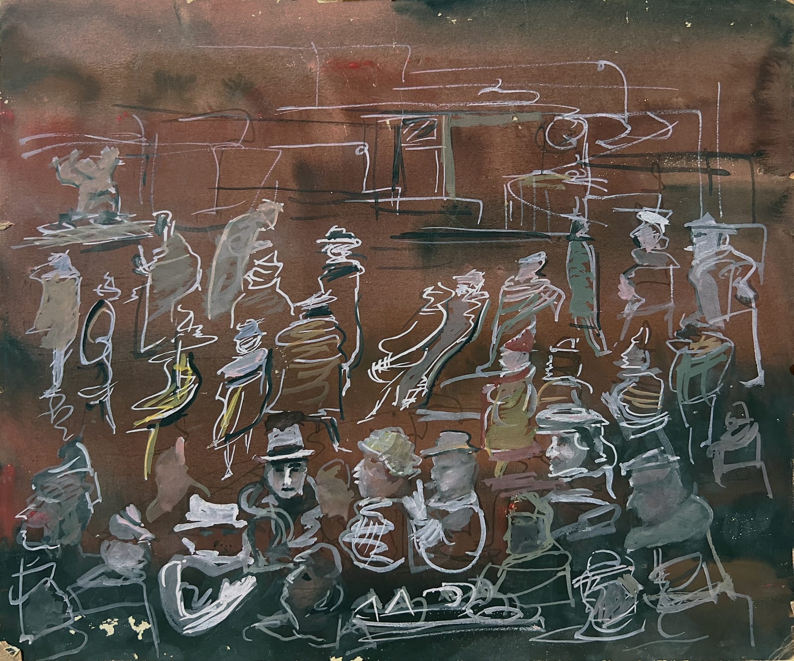 Untitled (Crowd with Hats)