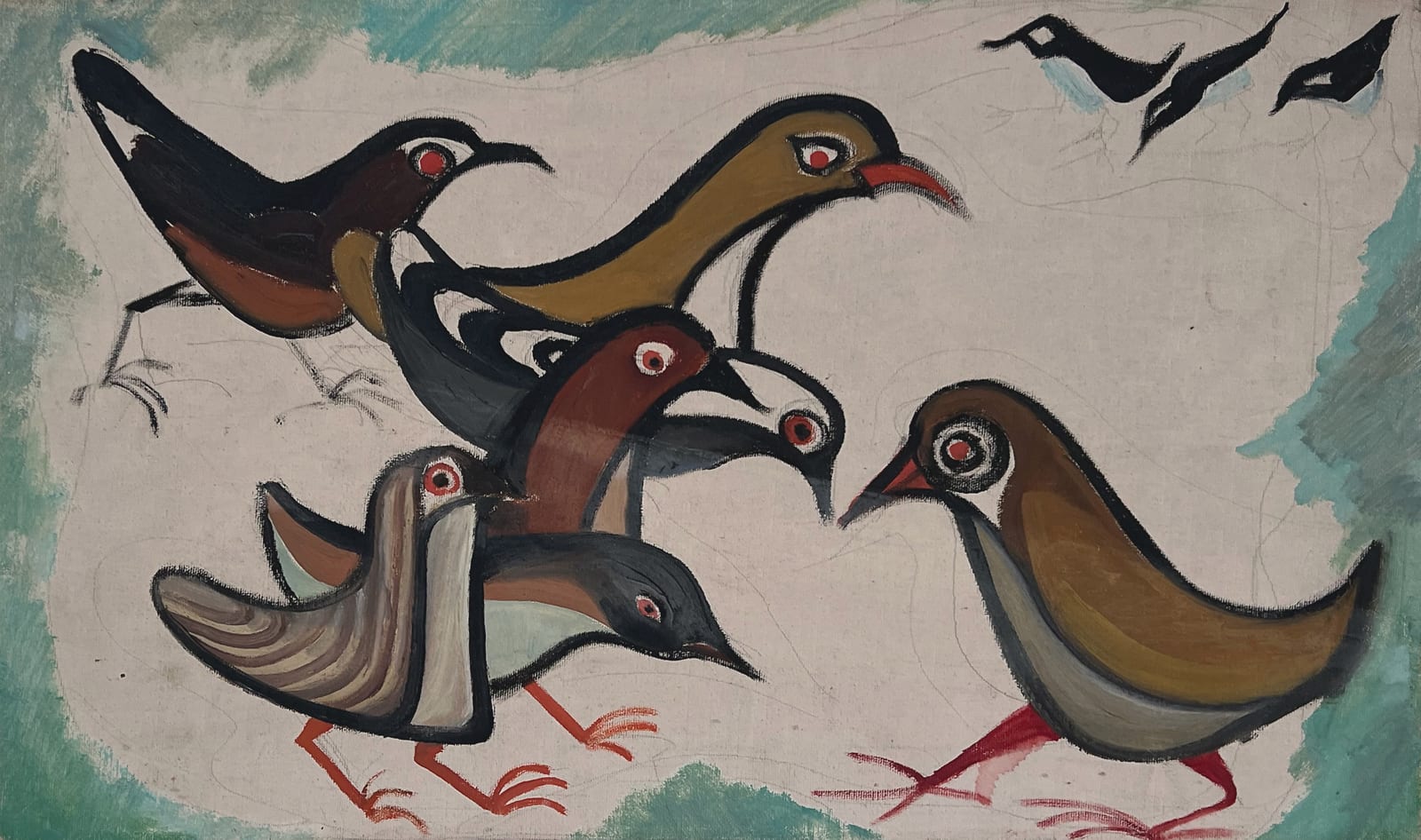 Untitled (Birds on Ground)